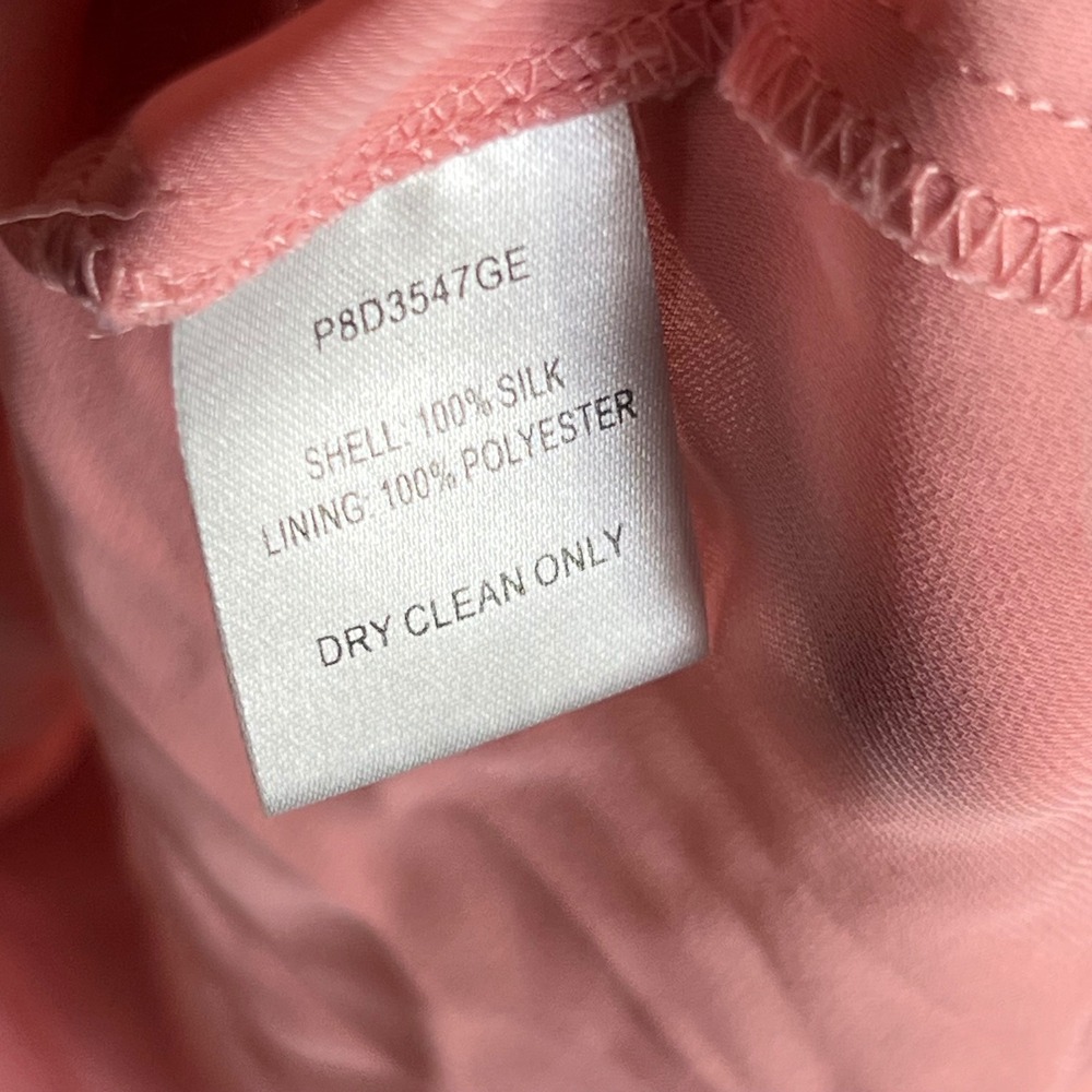 Parker New York M Pink Silk Halter Mini Dress Smocked‎ Waist Ruffle Resortwear - Picture 3 of 10